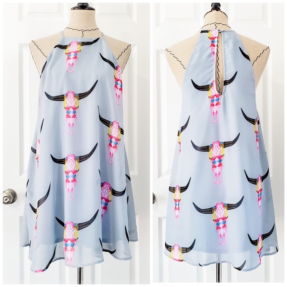 Show Me Your MuMu Dresses & Skirts - Show my Your Mumu Watercolor Longhorn Dress